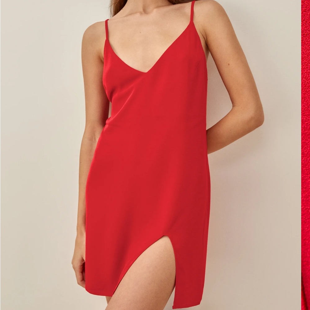Reformation Marlowe dress in serpentine